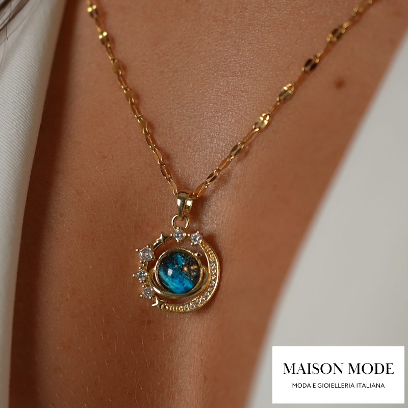 Moon of Life: Collana Placcata d'Oro 18K