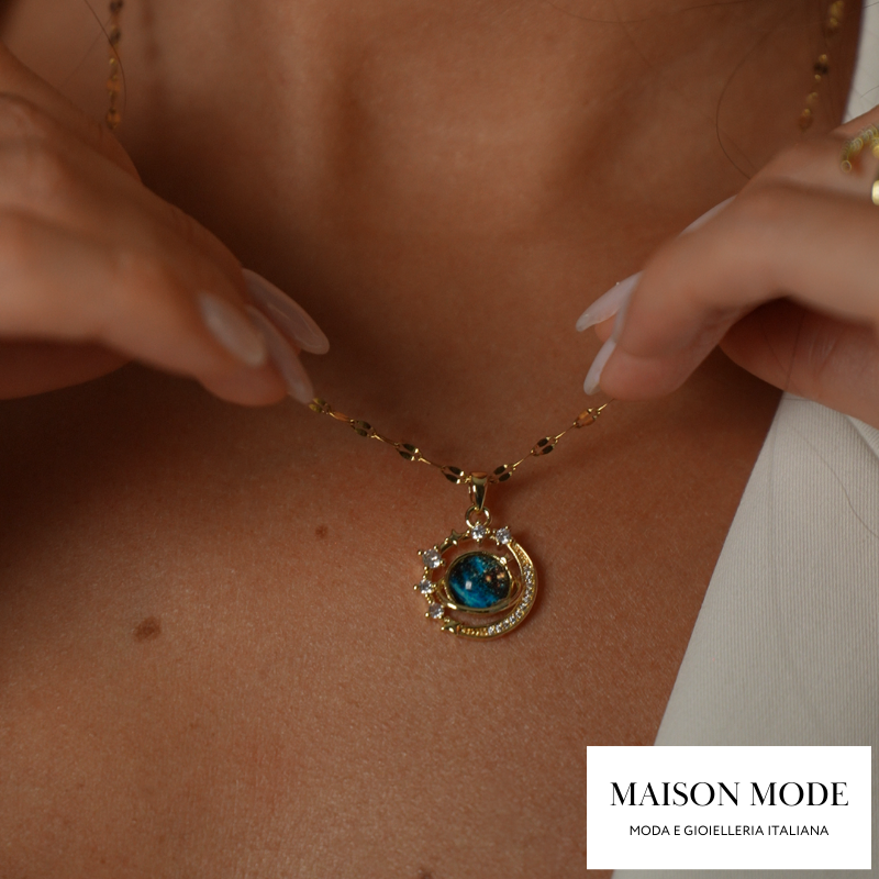 Moon of Life: Collana Placcata d'Oro 18K