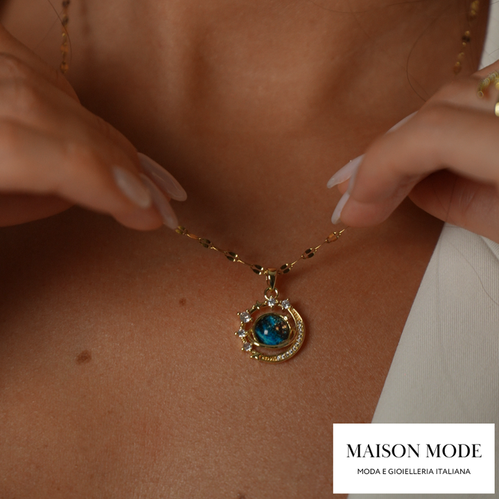 Moon of Life: Collana Placcata d'Oro 18K