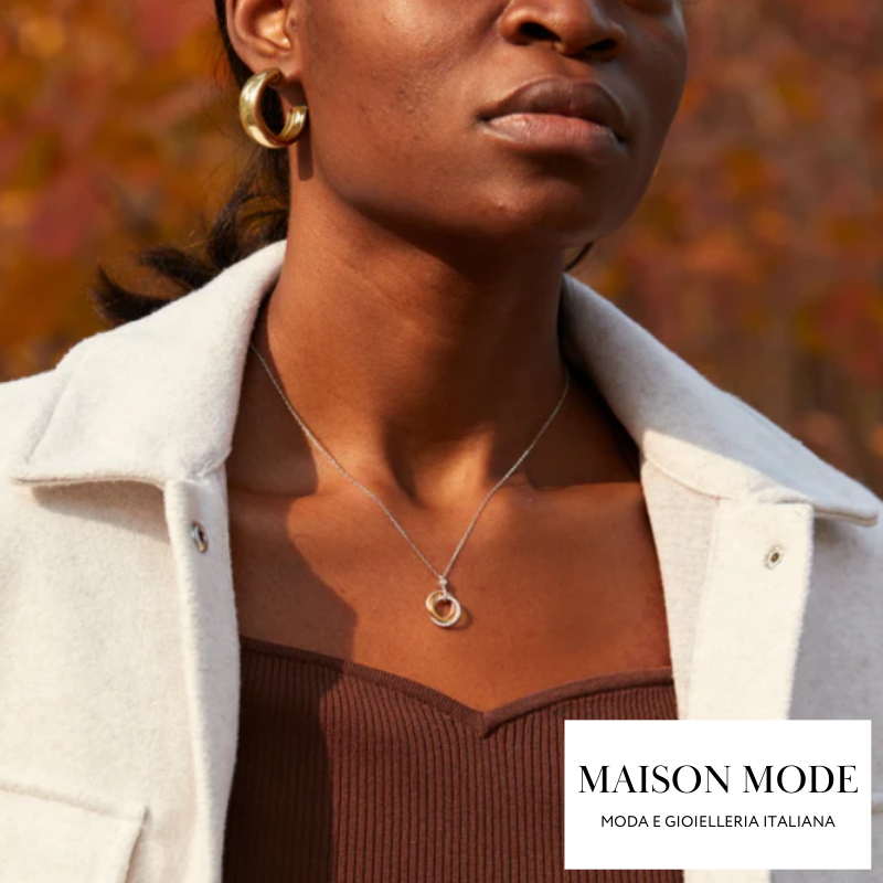 Triple circles: Collana 18K con Pendolo
