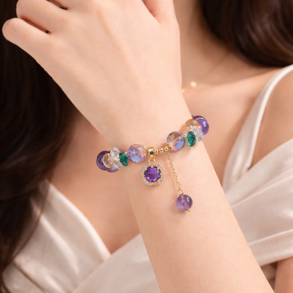 Bracciale Aurora -  In Pura Ametista Naturale