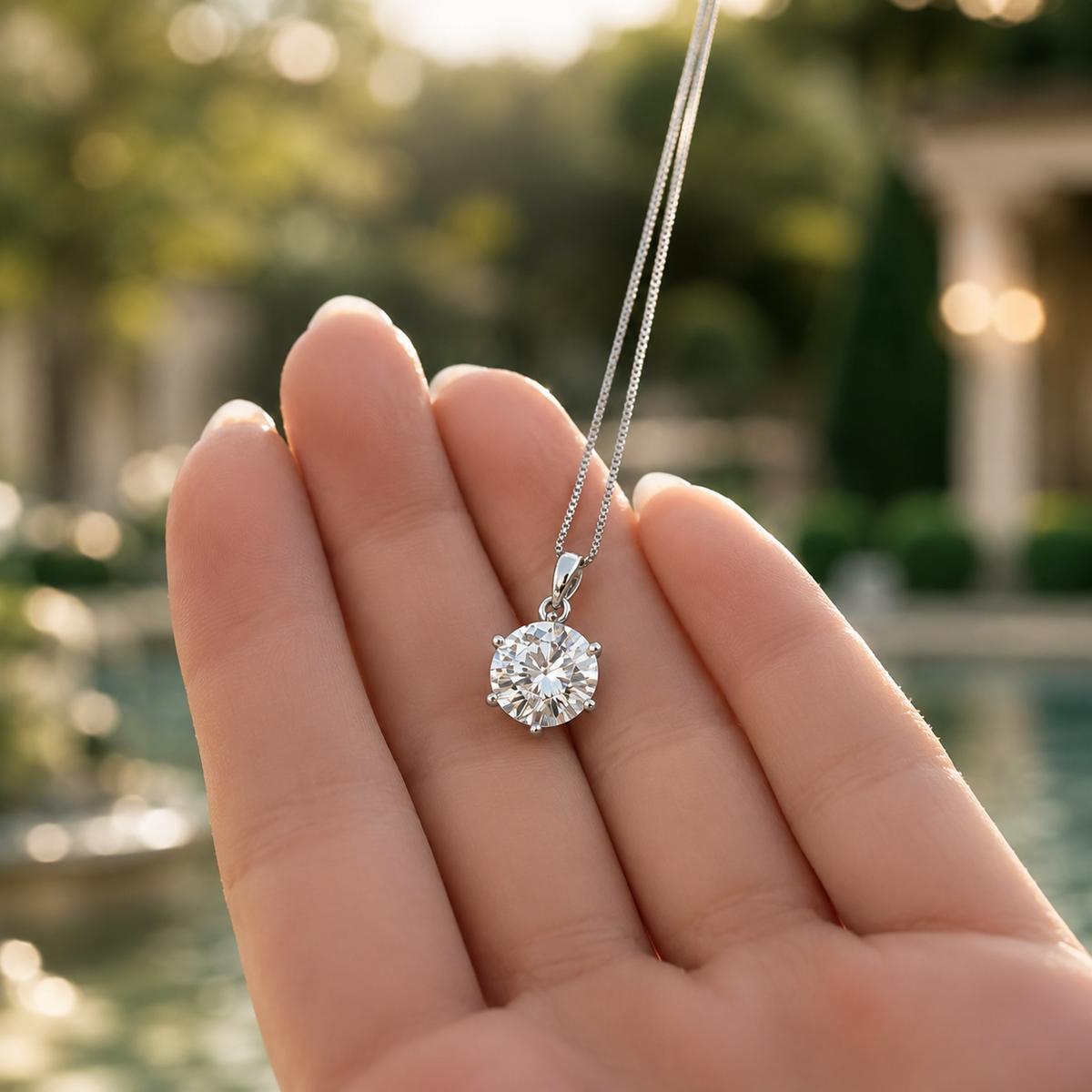 Set Collana Punto Luce + Bracciale Tennis Coordinato