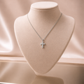 Collana con Ciondolo a Croce - Zirconi in Argento Ipoallergenico
