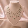 Collana Cristallo - Pietre Raffinate 4 File -  Elegante e Raffinata
