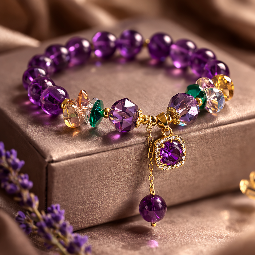 Bracciale Aurora -  In Pura Ametista Naturale